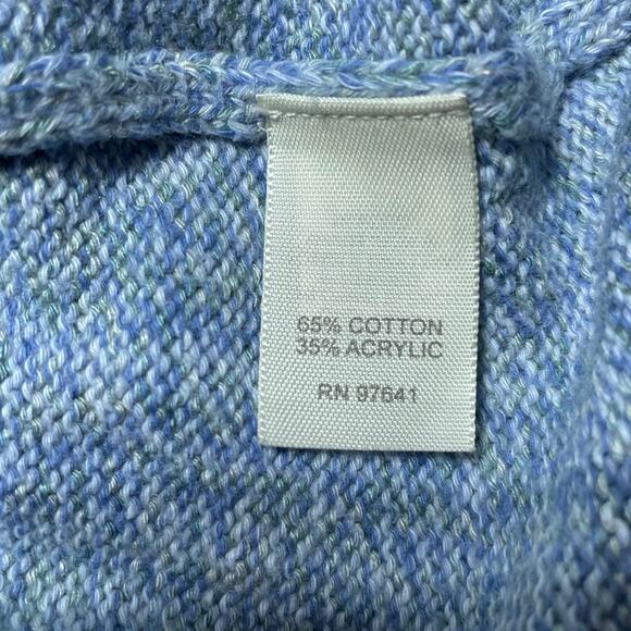 Vintage J Jill Womens Small Cardigan Mother of Pearl Buttons Knit Blue Hong Kong - Picture 5 of 10